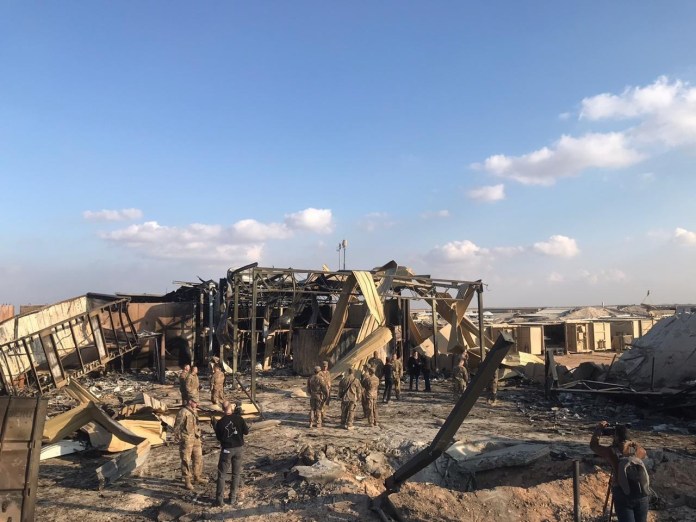 به‌ وێنه‌.. دیمه‌نی بنكه‌ی سه‌ربازی عه‌ین ئه‌سه‌د دوای مووشه‌كبارانه‌كه‌ی ئێران